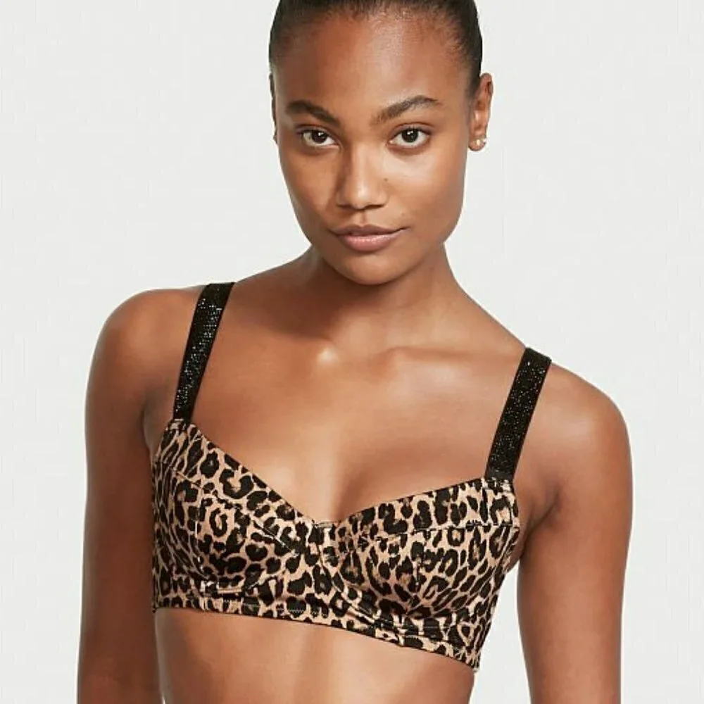 victoria's SECRET SWIM Shine Strap Wicked Bikini Top Size 32B - Picture 1 of 7